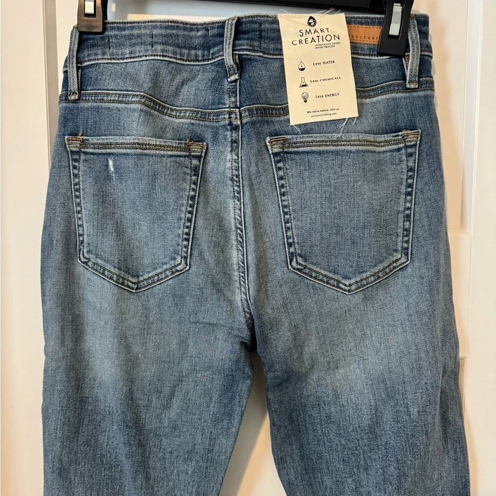 Sanctuary connector kick crop standard rise  Frayed Hem